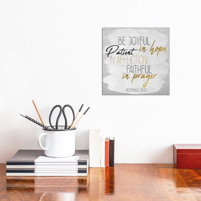 Be Joyful Square 1 Piece Wrapped Canvas Wall Art