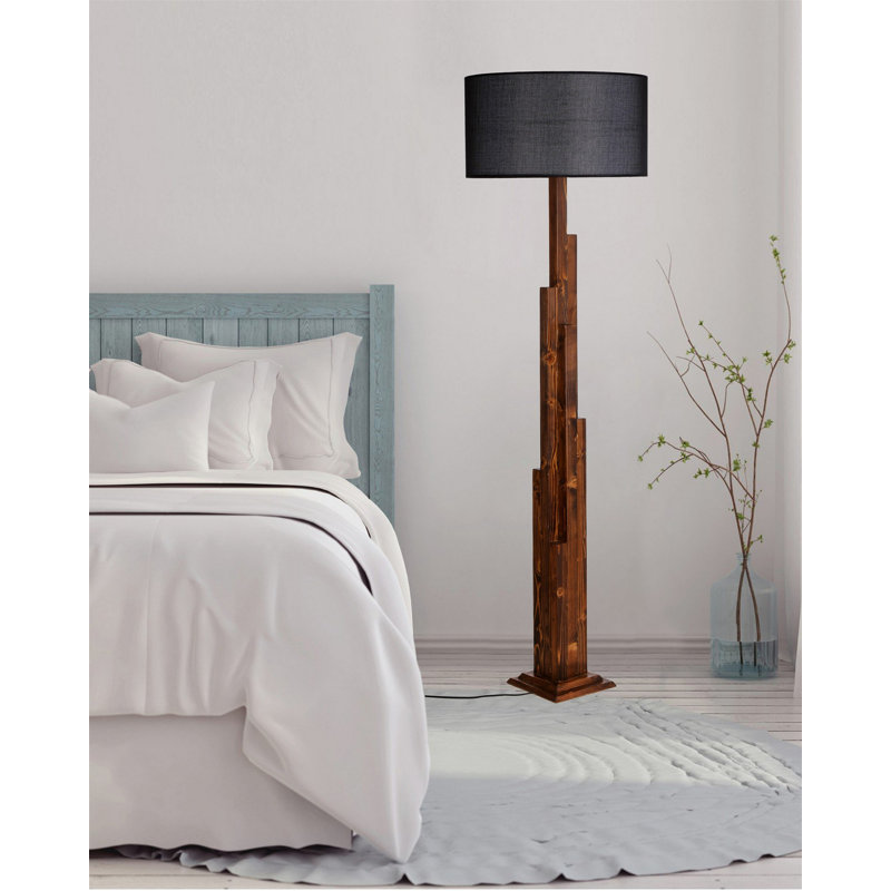 Thermia 160cm Brown Novelty Floor Lamp, Dark Grey