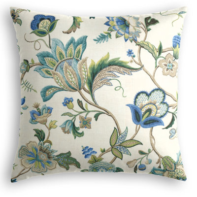 Fleur De Leaf Linen Square Pillow Cover & Insert