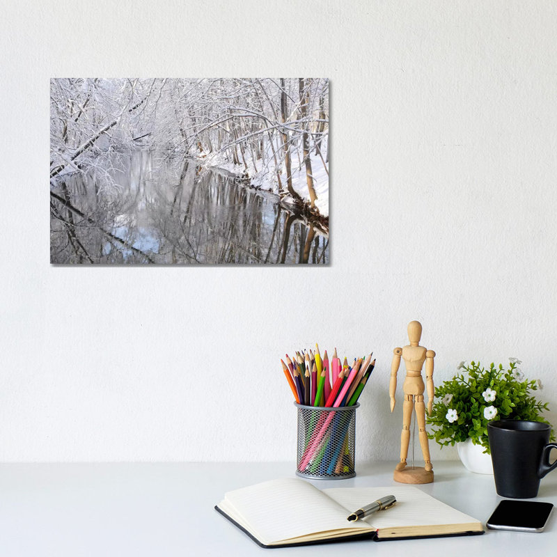 Winter River 1 Piece Wrapped Canvas Wall Art, 20.32cm H x 30.48cm W x 1.91cm D