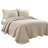  Cream Microfiber 5 Piece Coverlet / Bedspread Set-913276988