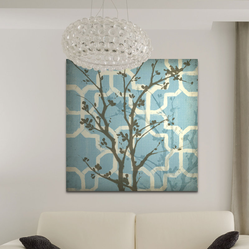 « silhouette & motif i », peinture, H 32 po x l 32 po x P 1,5 po, Toile tendue