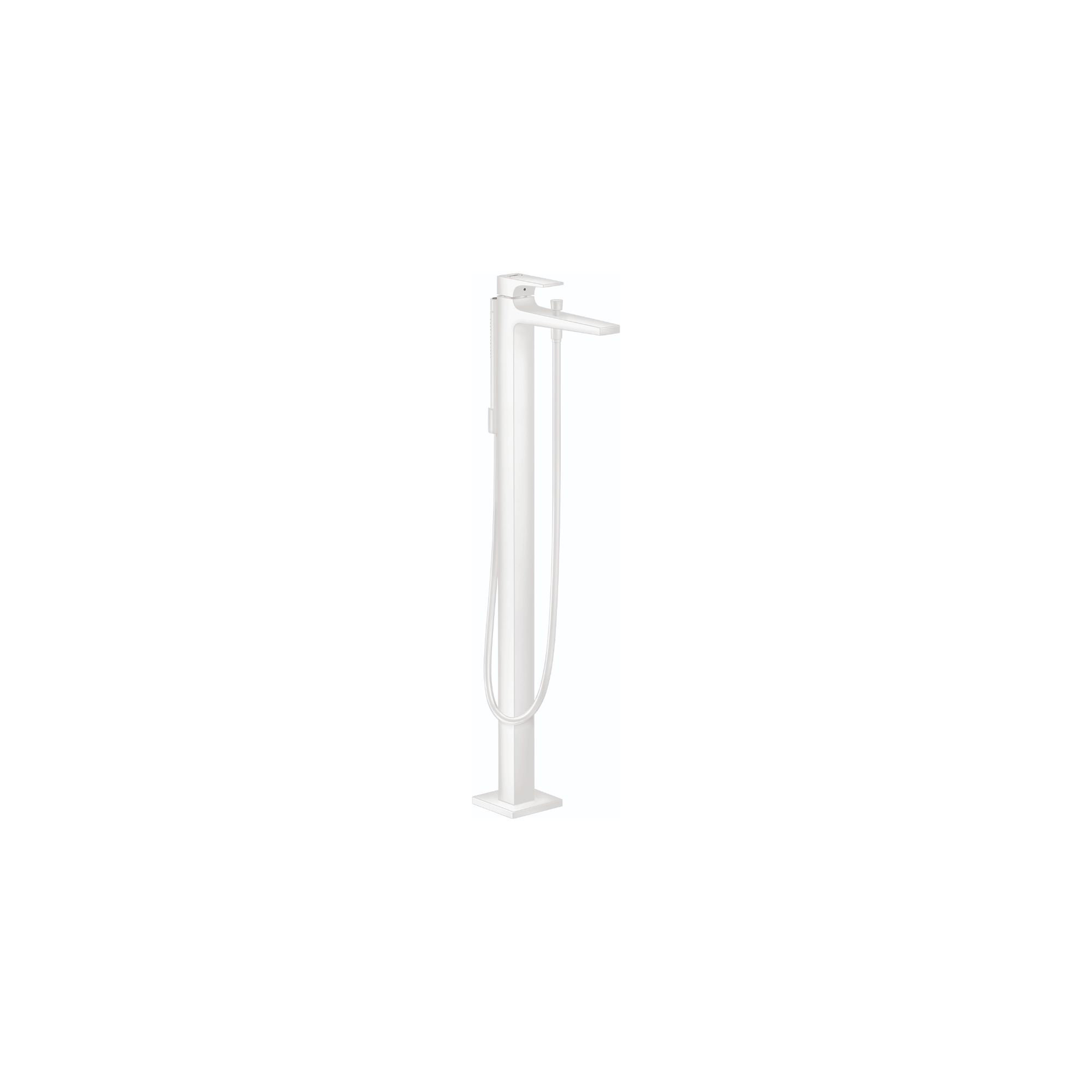 Metropol Freestanding Tub Filler Trim with Lever Handle and 1.75 GPM Handshower Trim Set Only, Matte White