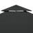 Gazebo Replacement Canopy Cover Dark Grey 10 x 10 ft Polyester with PVC Coating Weather Resistant Outdoor Roof-122732982-122732991
