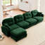 Canapé modulaire en chenille douce de 4 L avec courbe ergonomique, dossier plissé et plusieurs combinaisons de tissu modulaire, coussin, siège, aménagement personnalisable-1819016178