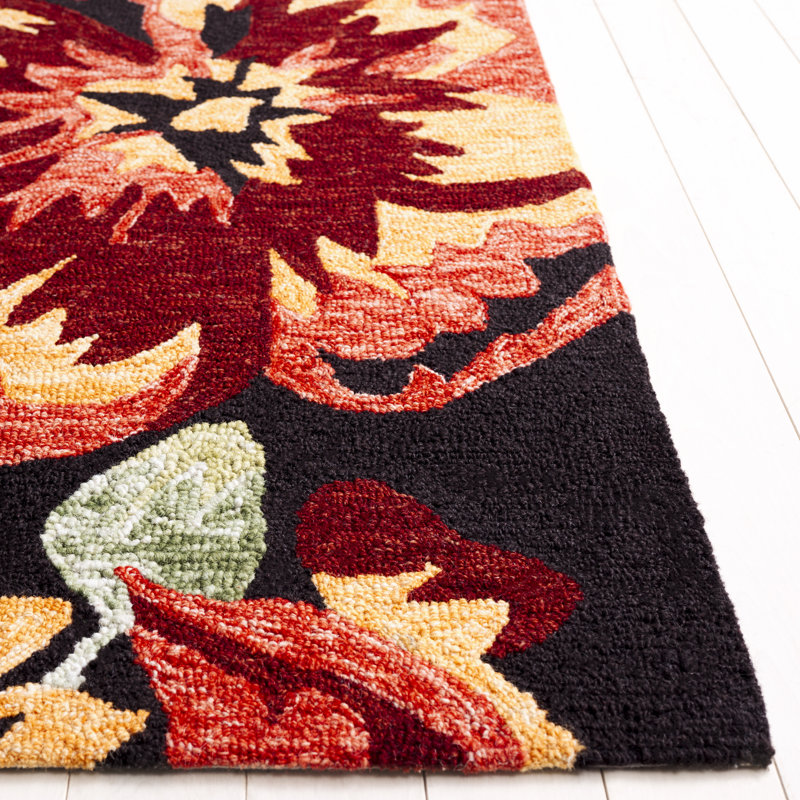 Jardin Hand Tufted Wool; Cotton Floral Indoor Rug, Rectangle 5' x 8'