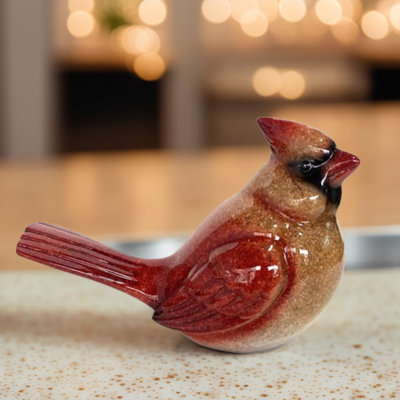 9"W Male Cardinal Figurine