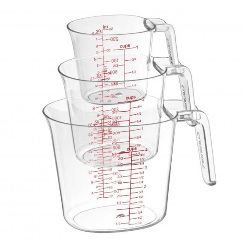 3 Piece Nesting Liquid Measuring Cup Set