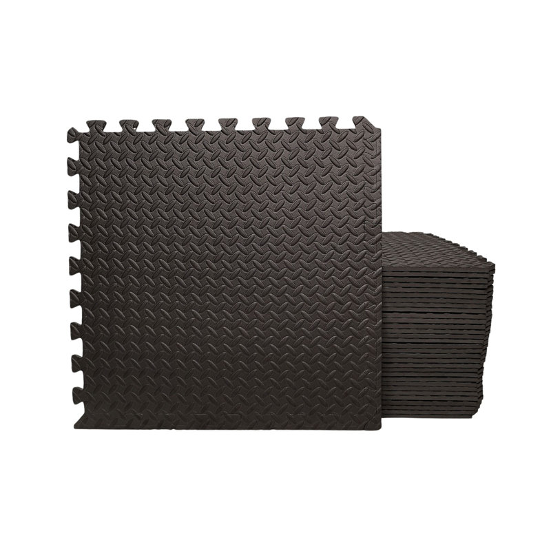 Samuel Alexander 4 Piece EVA Foam Floor Protective Tiles / Mats 60x60cm Each For Gyms, Kitchens, Garages, Camping, Kids Play Matting, Hot Tub Flooring And Much More Set Covers 1.44 sqm (15.5 sq ft)