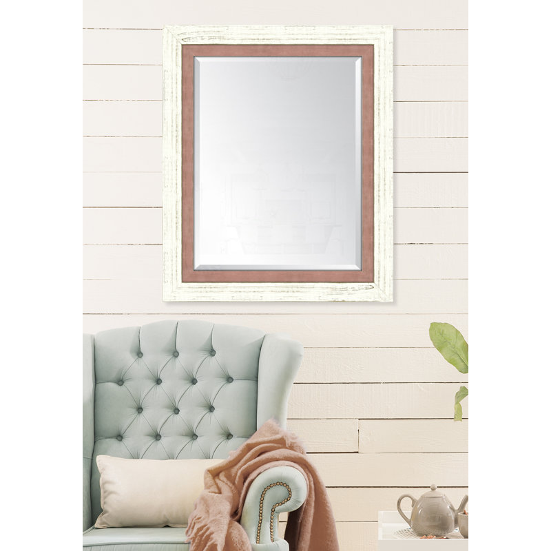 Chilhowie Wood Flat Wall Mirror, 36" H x 30" W, Autumn Spice