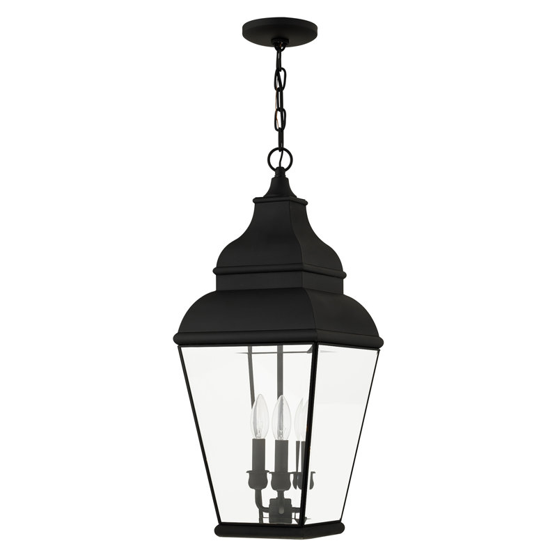 Anousha 3 - Light Outdoor Hanging Lantern, Black