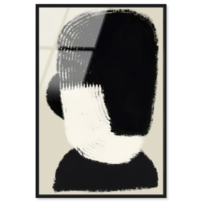 Impression acrylique encadrée « Présence de graphite » par Art Remedy, style bohème minimaliste, cadre noir, 20 x 30