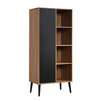 Armoire de rangement, finition noyer naturel