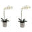 22" Artificial White Phalaenopsis Orchids