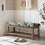 Polyester Upholstered Storage Bench-305538619