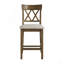 Ensemble de 2 chaises à hauteur de comptoir en chêne clair à finition double comptoir