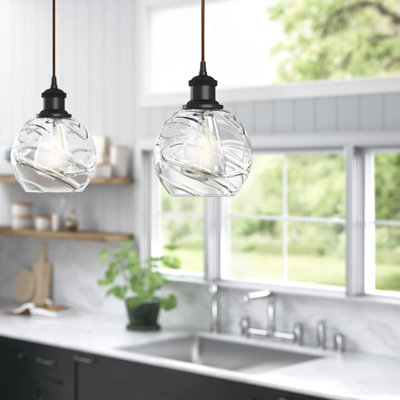 Luminaire suspendu sphère 1 lumière Aanya
