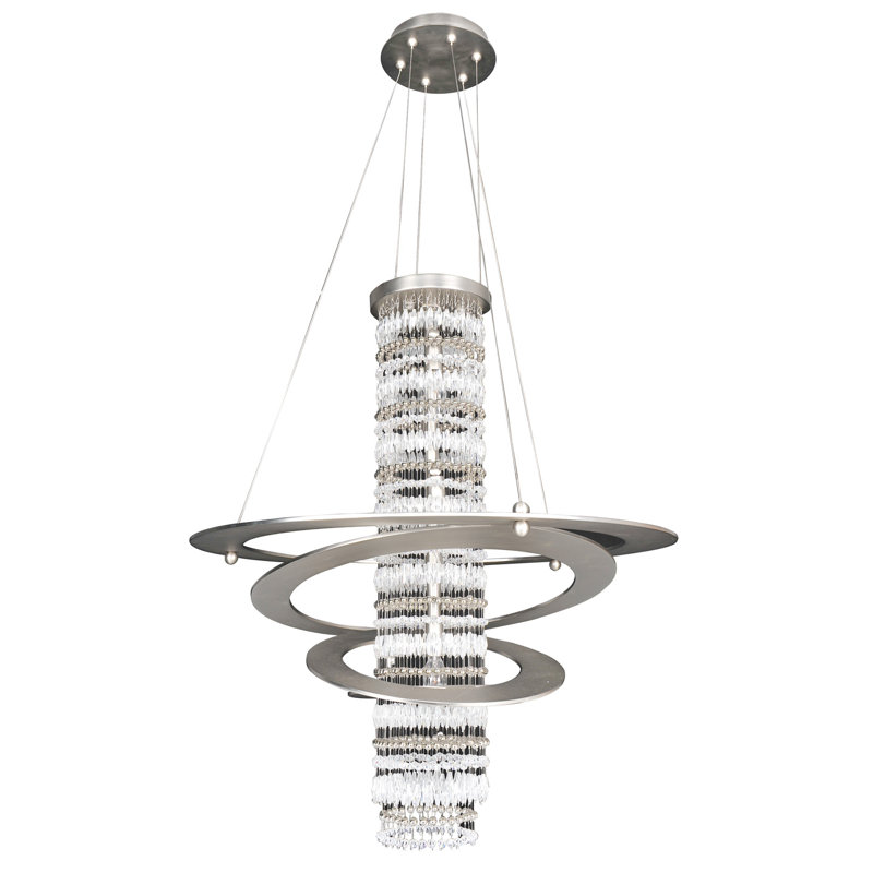 Suspension en nickel brossé Giovanni Allegri, Firenze clair, 5, 34"