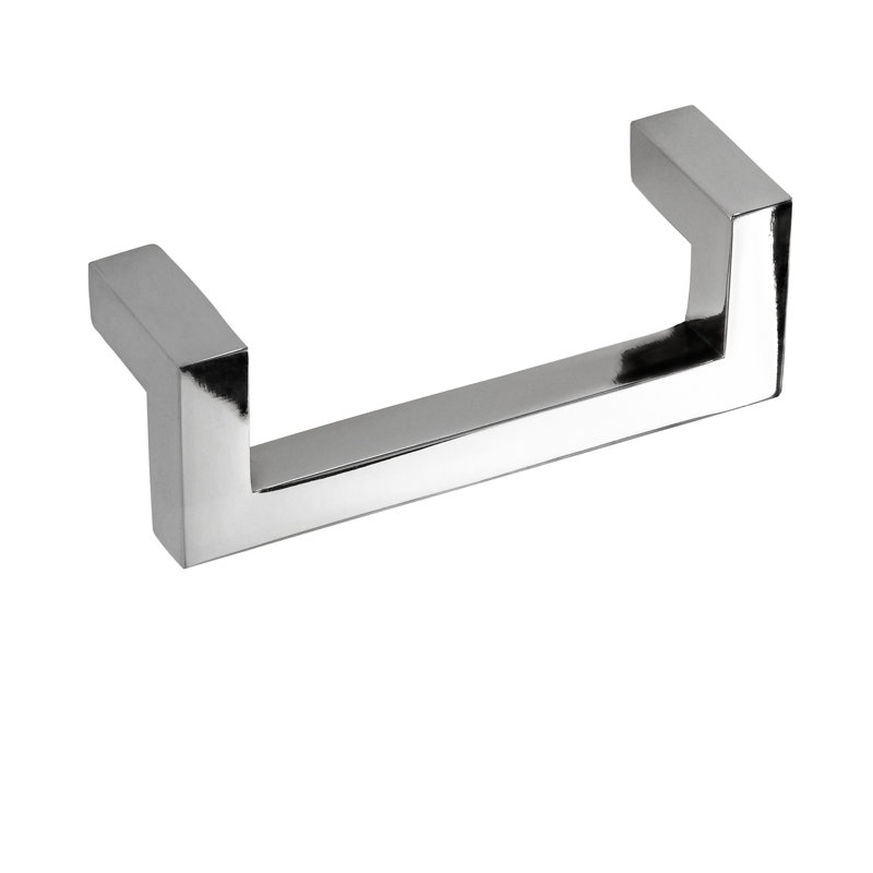 Poignée de tiroir à rabat en nickel poli, entraxe en losange de 7,6 cm (3 po), Nickel poli, 3"