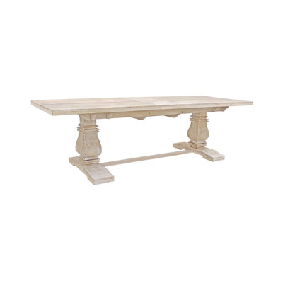 90" Light Brown Rectangular Solid Wood Butterfly Leaf Dining Table