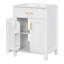 Meuble-lavabo moderne de 48 pouces avec lavabo en céramique, portes à fermeture en douceur, tiroir rabattable, tablettes de porte à double couche, solution de rangement élégante-1370142763