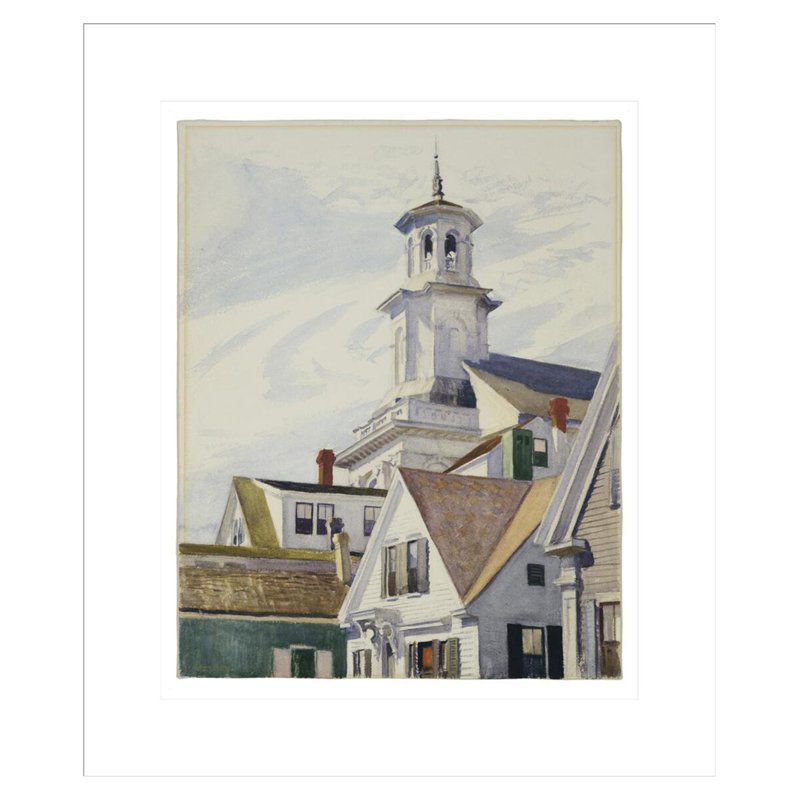 Methodist Church Tower par Edward Hopper, impression giclée sur cadre, 20.91" H x 17.75" W