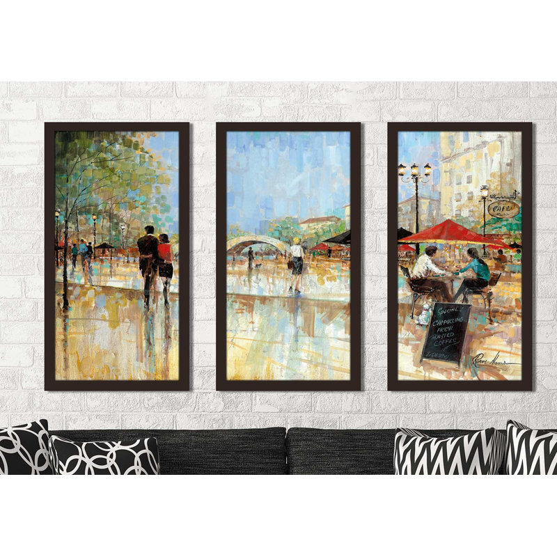 « riverwalk charm charme iv », reproduction de peinture à l’huile à multiples images, L 40,5 po x H 25,5 po x P 1 po