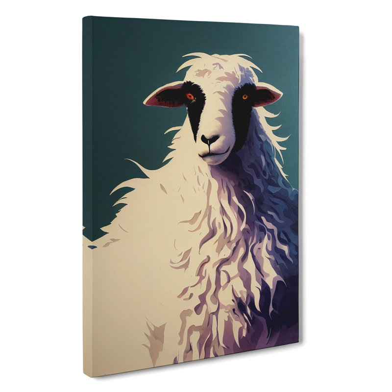 Sheep Art - Wrapped Canvas, 50cm H x 35cm W x 3cm D