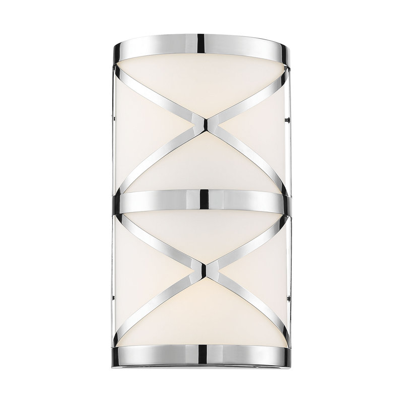 Applique murale pour salle de bain 2 lumières Curci, Nickel poli