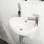 White Ceramic Bathroom Sink, 16.5L" X 11"W, Wall Mounted, Stain And Acid Mounted 16X11 Inch, White, Low Water Absorption, Stylish Look