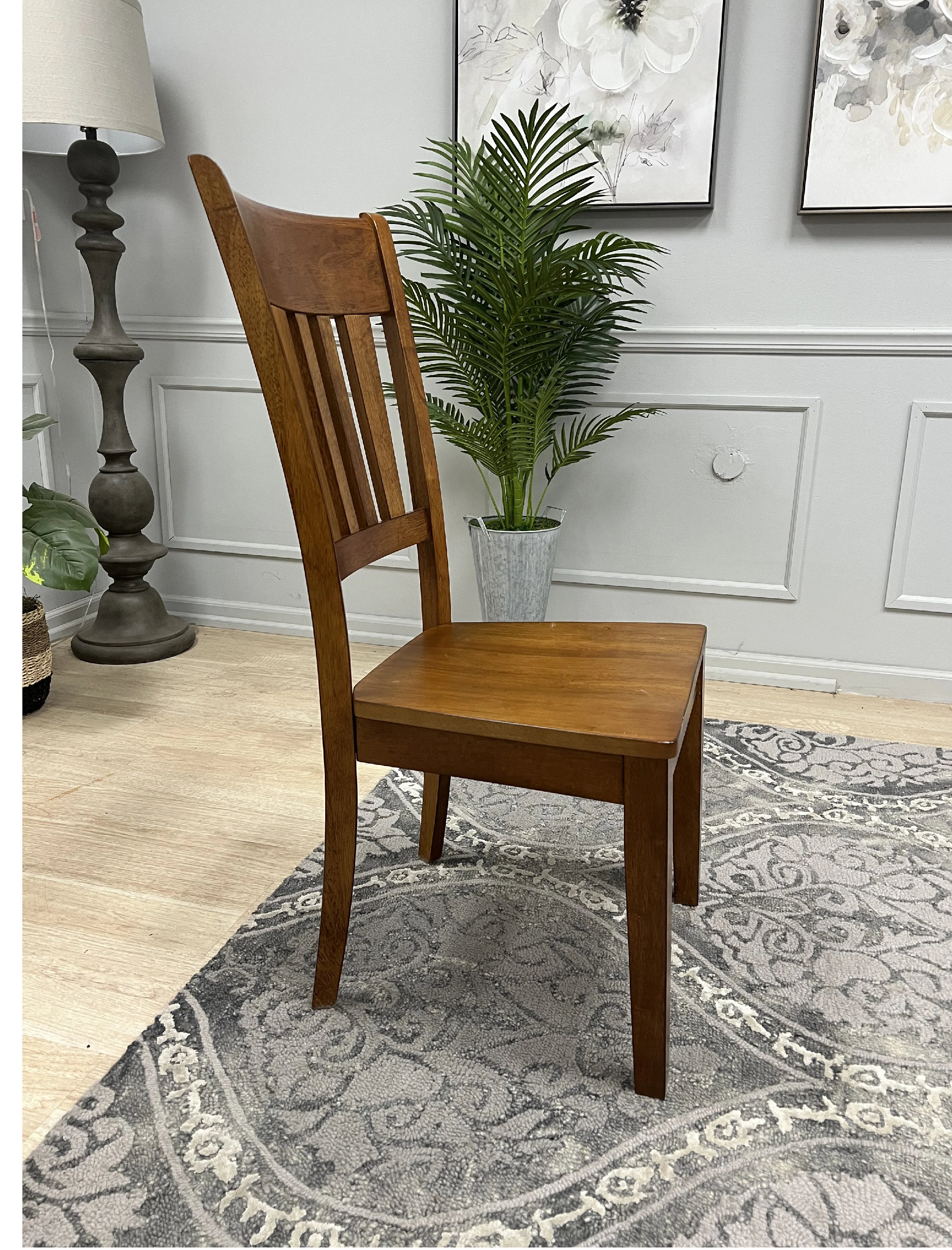 AW Furniture Adam Collection - Pair Of Solid Rubberwood Dining Chairs ...