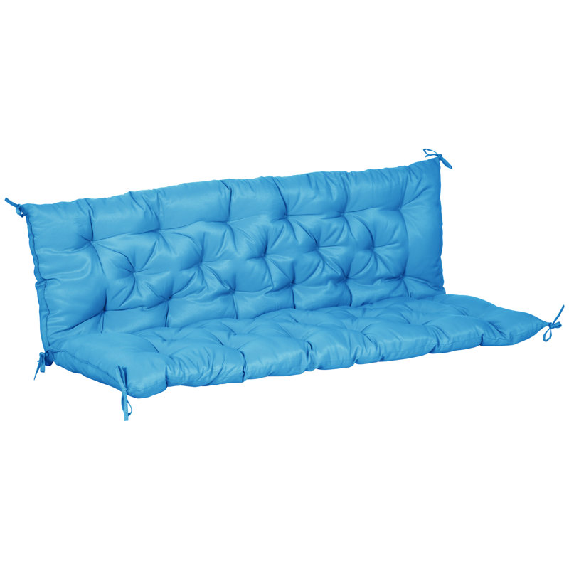 Coussins de remplacement pour balancelle 3 places, L 59 po x P 19,3 po, Bleu