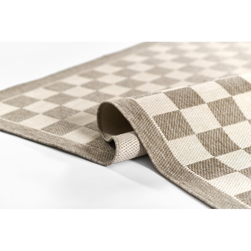 Erin Gates by Momeni Saybrook Check Gray Indoor / Outdoor Area Rug, Rectangle 2' x 3'