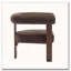 Fauteuil d'appoint rembourré en velours-2075705230