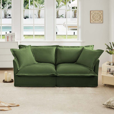 Chenille 2 Seater Deep Seat Sofa