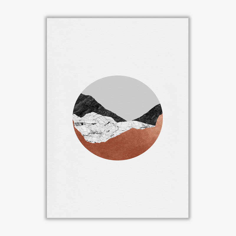 Copper Geometric III - Print, No Frame, 42 cm H x 30 cm W x 1 cm D