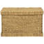 Coffret de rangement en osier jacinthe d'eau, couleur naturelle, 68 cm (L) x 41 cm (P) x 43 cm (H)