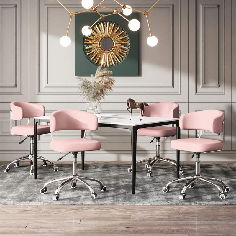 Inbox Zero Avnee Office Chair, Pink