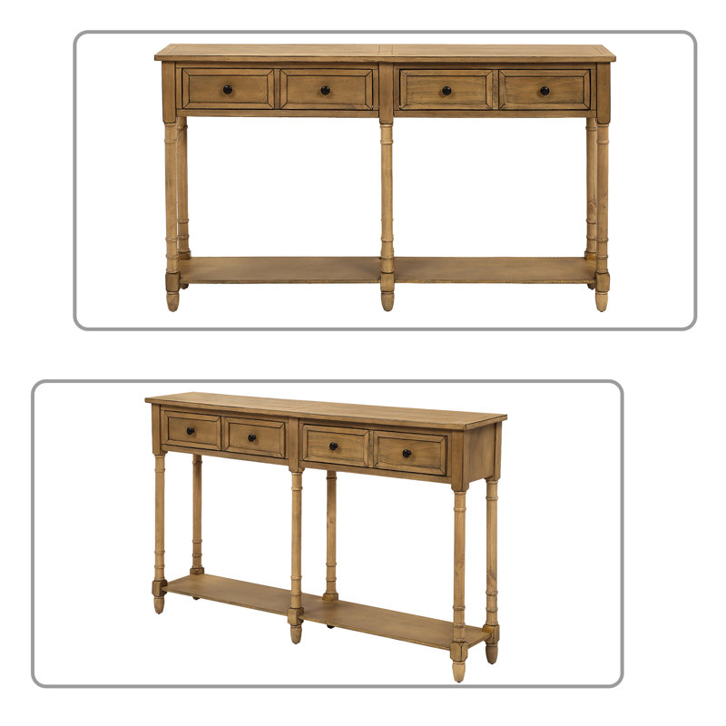 Azelle 58.01'' Console Table, Brown