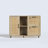 37.4"W Rattan Filing Cabinet With Lockable Drawers & Wheels And Adjustable Hanging Bars