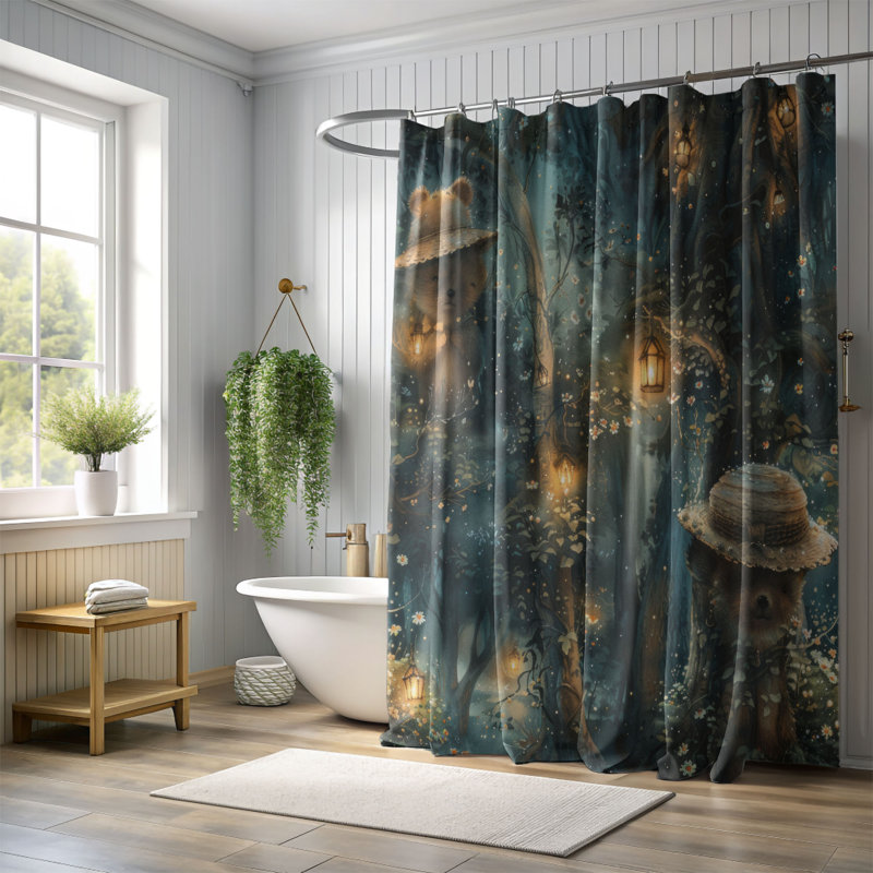 Bear Hug - Rideau de douche Premium, H 74 po x l 71 po