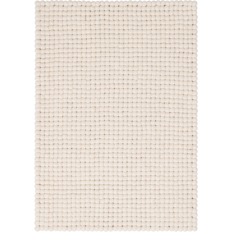 Solid Colour Wool Hand Woven Area Rug, Rectangle 70 x 100cm