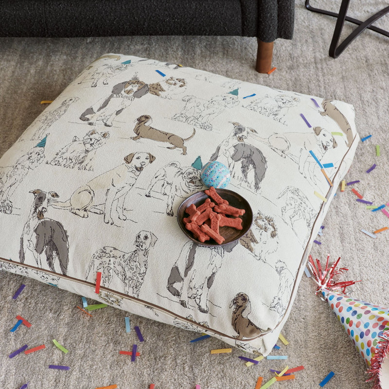 Housse et insert de coussin décoratif texturé pour animaux de compagnie, H 36 po x l 36 po