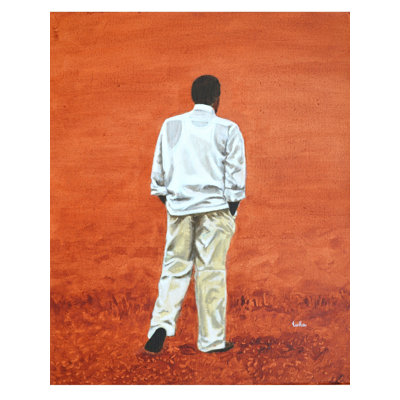 Pensive - A Deep Think - Acrylic Painting | Acrylic On Canvas | By Usha Shantharam