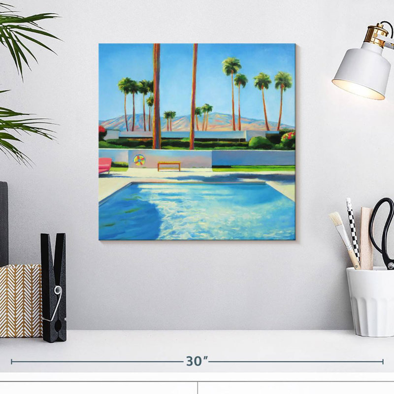 Gillard Empty Palm Springs Pool, 16" H x 16" W