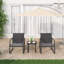 Ensemble de sièges d'extérieur pour 2 personnes avec structure résistante aux intempéries et tissu en filet durable 3 pièces-113688887