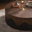 Table basse élégante avec texture écorce véritable et aucun assemblage requis pour les salons modernes-805896800