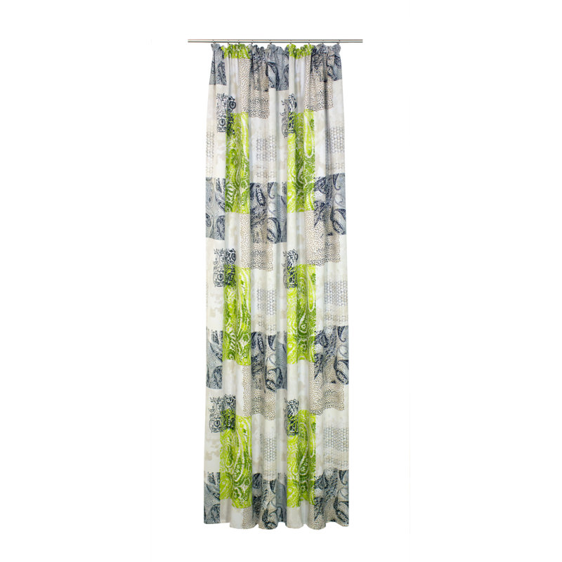 Buttrey Room Darkening Curtain Single Panel, 145cm Width x 220cm Drop, Green