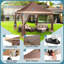 Pavillon de jardin imperméable 12 x 12 pi, tente escamotable -108638940