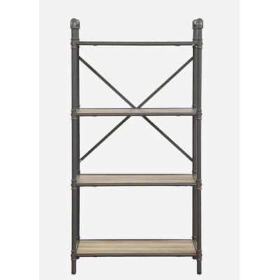 Antique Oak & Sandy Gray Finish Bookshelf